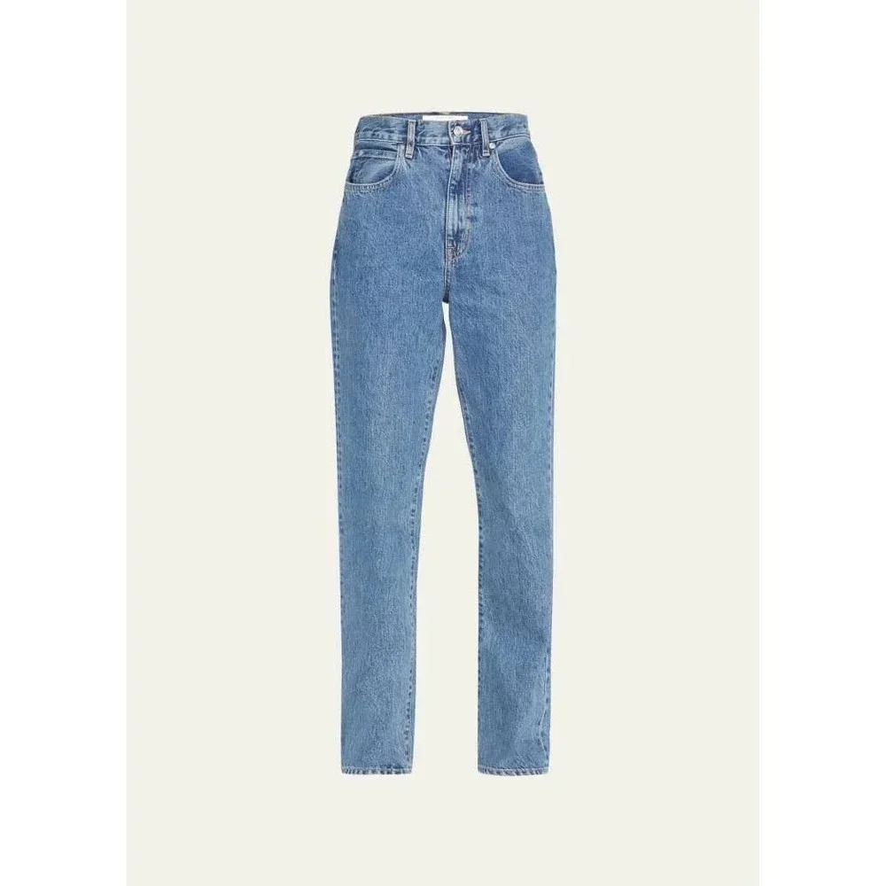 NWOT $339 SLVRLAKE London Crop Jean - Medium Wash High-Waist 90's Mom Denim